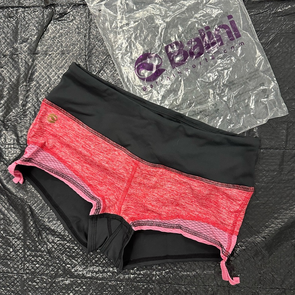 Women's Athletic Shorts - Black and Pink